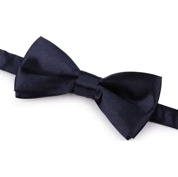 Motýlek Saténový motýlek v krabičce, velké, 4 (12x6 cm) modrá tmavá