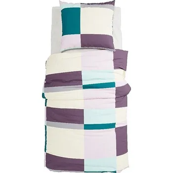 Povlečení GRUND Povlečení BLOCCA 140 × 200 cm, 70 × 90 cm tmavě fialové