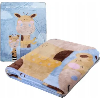 Dětská deka MĚKOUČKÁ DĚTSKÁ DEKA S S POTISKEM 100X140 CM DEČKA DO KOČÁRKU PRO DĚTI