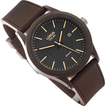 Hodinky Pánské Hodinky Lorus SOLAR RX307AX9 hnědé