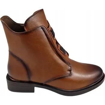 Dámská zimní obuv Dámské kotníkové boty na nízkém podpatku EVENTO 02-9400, hnědé, velikost vel.