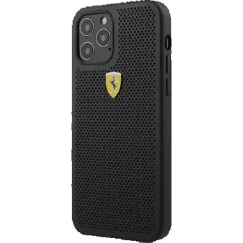 Pouzdro na mobilní telefon Ferrari On Track Perforated Zadní Kryt pro Apple iPhone 12 12 Pro černá (3700740479636)