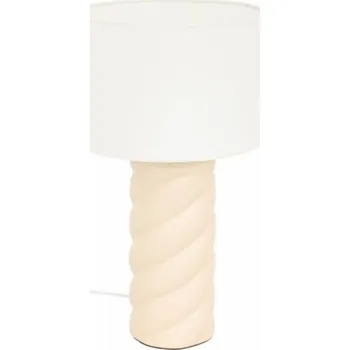 Lampička Béžová keramická stolní lampa Enrica 44 cm