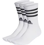 ADIDAS Ponožky 3-Stripes Cushioned Crew – 3 páry 34/36 BÍLÁ|ČERNÁ