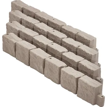 Obklad Vevor Umělý kamenný obrubník 46.8×3.9 in, flexibilní, béžový s kolíky