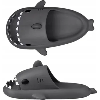 Dámská obuv PANTOFLE ŽRALOCI PAPUČE SHARK 27-28 ČERNÉ