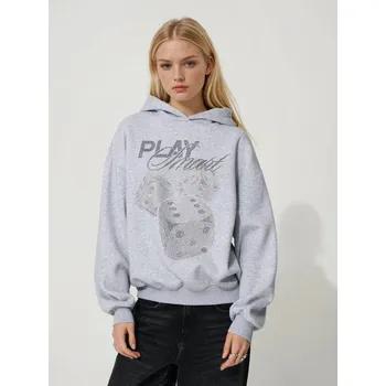 Dámská mikina Mikina s kapucí - XS - House - světle šedá - 115GB-09M