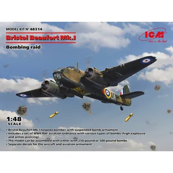 Plastikový model Bristol Beaufort Mk.I Bombing Raid - ICM 48314