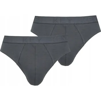 Slipy Pánské slipy Key DOPASOVANÉ MPP 019 2 kusy GREY M