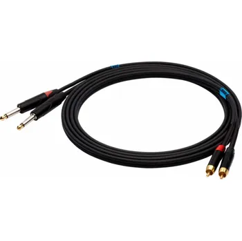 Audio kabel SSQ RCAJM1 SS-1427 Kabel 2x RCA - 2x Jack Mono 6,3 mm 1 m Černá