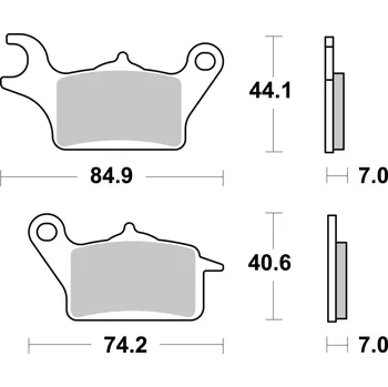 Auto-moto Sada brzdových destiček, vždy 4 kusy v sadě BREMBO 07122