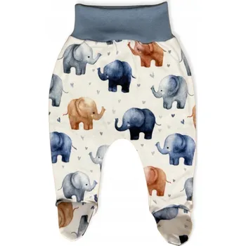 Dupačky POLODUPAČKY 68 kraťasy BEZTLAKOVÉ kojenecké BAVLNA 100% SLONI