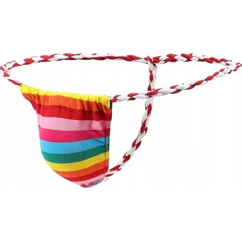 Dámské spodní prádlo Pánská bavlněná tanga s ozdobnou šňůrkou model Sumo - M