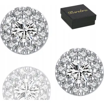 Náušnice Stříbrné Náušnice 925 STŘÍBRO s kubickými zirkony Dámské puzetové náušnice