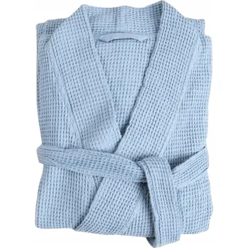 Dámský župan Župan VAFFEL Modrý s viskózou S/M HOMLA