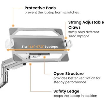 Řídítka BIKETEC rukojeť/montáž na LAPTOP (11.6-17.3) POD rameno na MONITOR do STOŁÓW dílnaCH černá 1089 X 326 X 574 mm (BIKETEC rukojeť/montáž na LAPTOP (11.6-17.3) POD rameno na MONITOR do STOŁÓW dílnaCH černá 1089 X 326 X 574 mm)