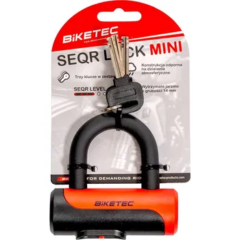 Motozámek BIKETEC SEQR visací zámek na klíč (sada 3 klíčY) rozměr: 102mm X 100mm (BIKETEC SEQR visací zámek na klíč (sada 3 klíčY) rozměr: 102mm X 100mm)