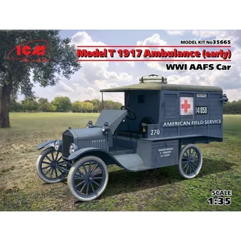Plastikový model Model T 1917 Ambulance (early) AAFS WWI Car - ICM 35665