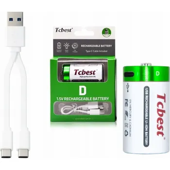 Článková baterie NoName Li-ion baterie D R20 4900 mAh Nabíjecí port USB-C Type-C Tcbest / Usb-d_r20