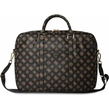 Taška Guess 4G Pivoňka Přední kapsa na zip Triangle Logo 16 černá