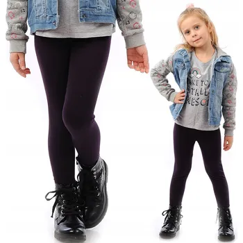 Dívčí legíny LAEMI dětské legíny dlouhé klasické bavlna fialová, velikost 116