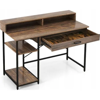 Psací stůl Obdélníkový psací stůl Costway 120 x 56 x 90,5 cm, odstíny hnědé