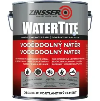 barva na zeď ZINSERR ZINSSER WATERTITE - Hydroizolační bílá barva na stěny proti průsakům vody 5L