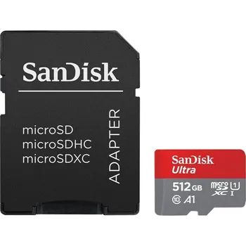 Počítač Paměťová karta SanDisk Ultra microSDXC 512GB (140R) A1 Class 10 UHS-I + SD adaptér