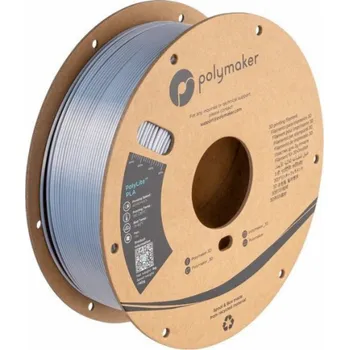 Filament Poly ilament Polymaker PolyLite Silk PLA 1,75 mm, 1 kg - stříbrný