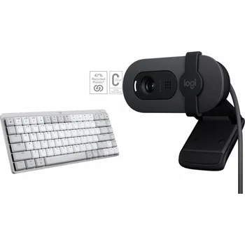Klávesnice Logitech Mechanická mini klávesnice MX pro Mac (920-010799) + Brio 100 (960-001585)