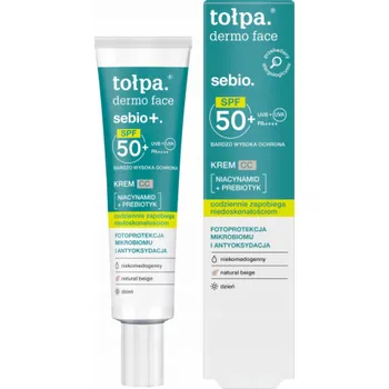Pleťový krém Tołpa Dermo Face Sebio+ CC pleťový krém s SPF50+ 40ml