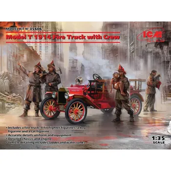 Plastikový model Model T 1914 Fire Truck with Crew (5 fig.) - ICM 35606