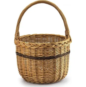 Úložný box Košík prútený okrúhly s rúčkou 29x21 cm