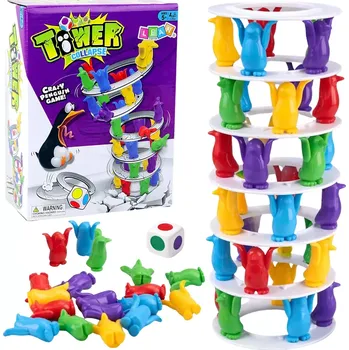 Desková hra Rodinná balanční hra šílené tučňáci na věži