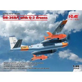 Plastikový model DB-26B/C with Q-2 drones (2 pcs.) - ICM 48286
