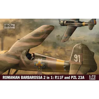 Plastikový model Romanian Barbarossa (2 In 1, PZL 23A & PZL P.11F in Romanian Service) - IBG models 72530