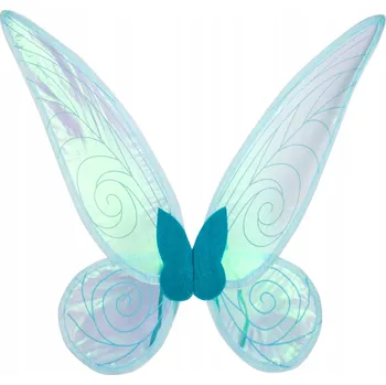 Karnevalový kostým Křídla víly víla elf čarodějky kostým cosplay modrý hologramový