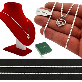 Náhrdelník STŘÍBRNÝ DÁMSKÝ NÁHRDELNÍK SRDÍČKO 925 DÁREK PRO ŽENU BABIČKU MAMINKU MANŽELKU