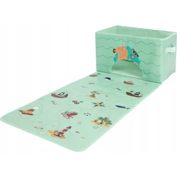 Úložný box Úložný box na hračky s podložkou Absolu Chic 97,5x39x24 cm zelený