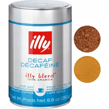 Káva Mletá káva illy Decaf bez kofeinu 100% Arabica 250g