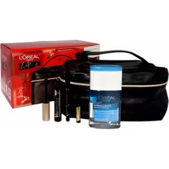 Přípravek na oči L OREAL L~OREAL SADA (ŘASENKA VOLUMINOUS EXTRA BLACK + PERFECT SLIM SUPERLINER + ODSTRAŇOVAČ OČÍ 125ML + KOSMETICKÁ TAŠKA)