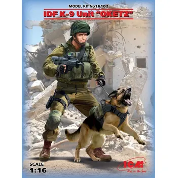 Plastikový model IDF K-9 unit 'OKETZ' (1 fig.+dog) - ICM 16102