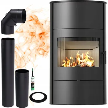 Krbová kamna Kamna KRATKI Koza ROLLO/2/W 8 kW fi 150 Ekodesign na dřevo