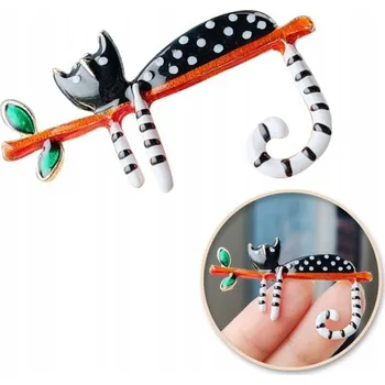 Brož Brož ozdobná ČERNÁ KOČKA BZ163