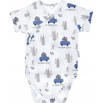 Kojenecký body Chlapecké body bavlna krátký rukáv medvídek v autě Nicol, vel. 56