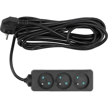 Nářadí pro automobil Vorel 72617 Prodlužovací kabel, černý, 3 zásuvky 5m