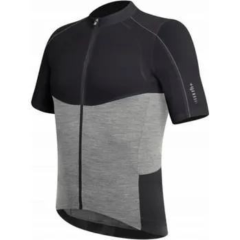 cyklistický dres Dres RH+ Wool AirX bílo-melanžově šedý - ECU0340