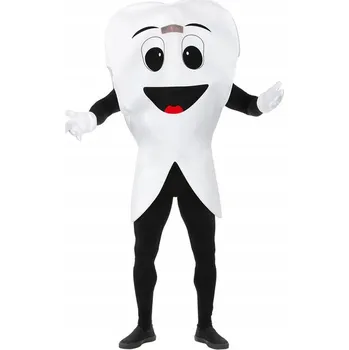 Karnevalový kostým KOSTÝM KOMBINÉZA ZUB ZOUBEK ZUBY ÚSMĚV M/L