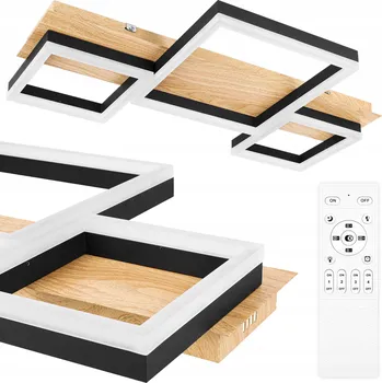 Stropní Svítidlo lustr LED závěsné Stropní Svítidlo 70W NASTAVITELNÉ 3000-6500K DÁLKOVÝ OVLADAČ