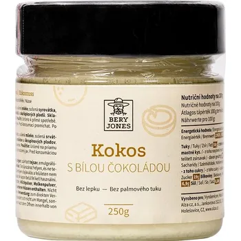 Cukrovinka Bery Jones Kokosový krém s bílou čokoládou 250g